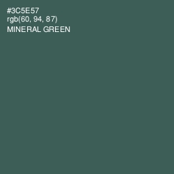 #3C5E57 - Mineral Green Color Image
